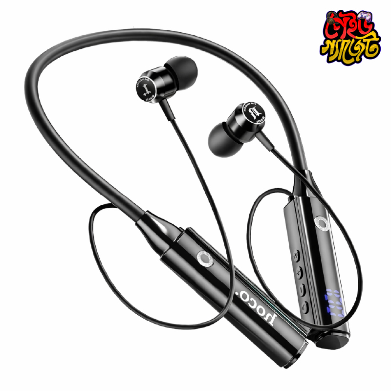 Hoco B8 Wireless Neckband Bluetooth Earphones | Heavy Bass Sports Headset