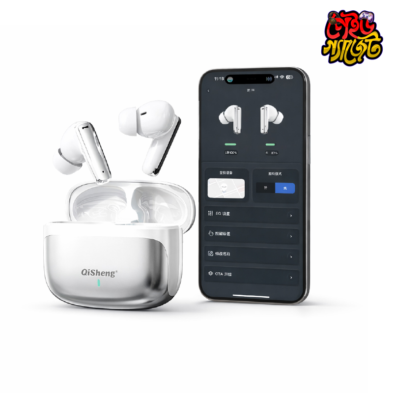 Qisheng D800 Wireless Bluetooth Earbuds with App Control | Noise Cancelling TWS